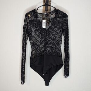Lace bodysuit, black, brand new